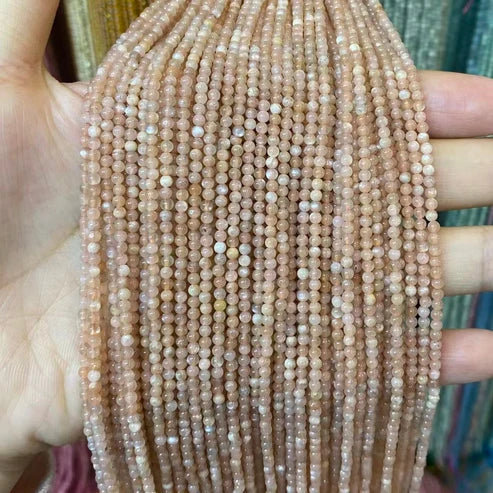 Sunstone Tiny Smooth Round Beads 2mm 3mm 4mm