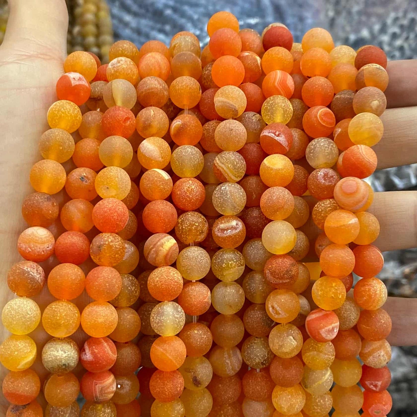 #1 Round Aagte Beads 6mm/8mm/10mm/12mm