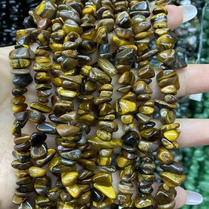 Freeform Chip Tigers Eye Beads
