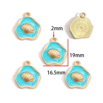 Assorted Ocean Design Charms for Jewelry Making
