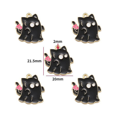 5PCS Halloween Style Theme Jewelry Making Findings Charm #3