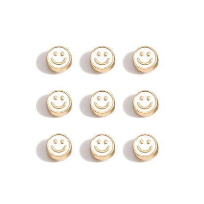 5PCS Colorful Happy Face Jewelry Making Findings Spacer