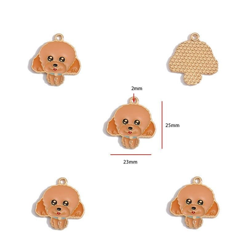 5PCS Colorful Poppy Collection Jewelry Making Findings Charm