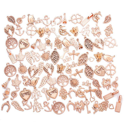 100PCS Assorted Prewter Charms for Jewelry Making