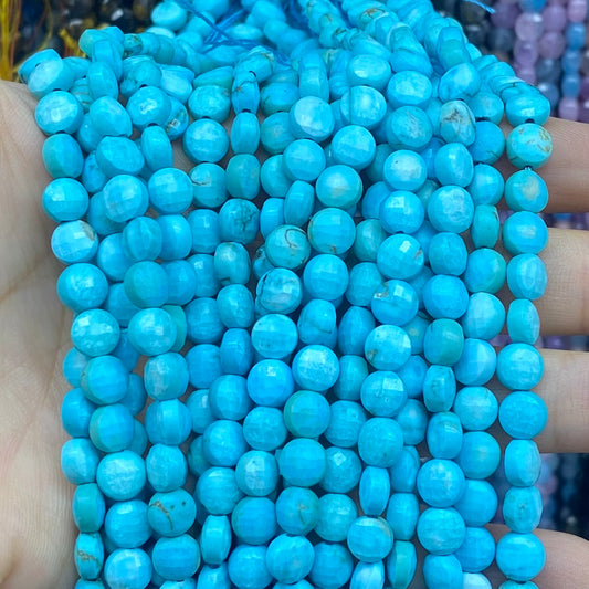 Coin Shape Turquoise Beads