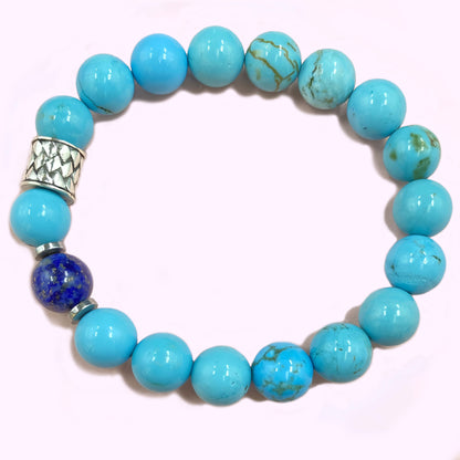 Natural Turquoise Crystal Bracelet for Focus and Concentration