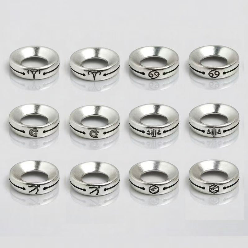 Zodiac Signs Silver Color Spacer Finding for DIY Jewelry Making