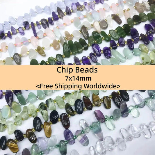 Chips Beads 7x14mm Gemstone/Quartz/Crystal/Aagte