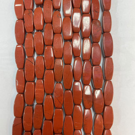 Rhombus Shape Red Creek Jasper Beads