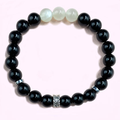 Onyx with Moonstone for Weight Loss Crystal Bracelet
