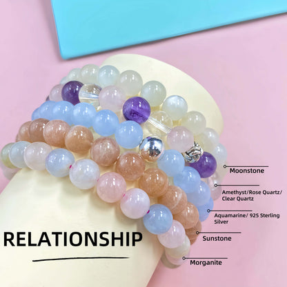 Natural Healing Crystal Bracelet Set