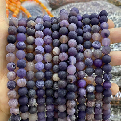 #1 Round Aagte Beads 6mm/8mm/10mm/12mm