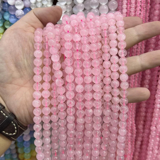 Round Rose Quartz Beads