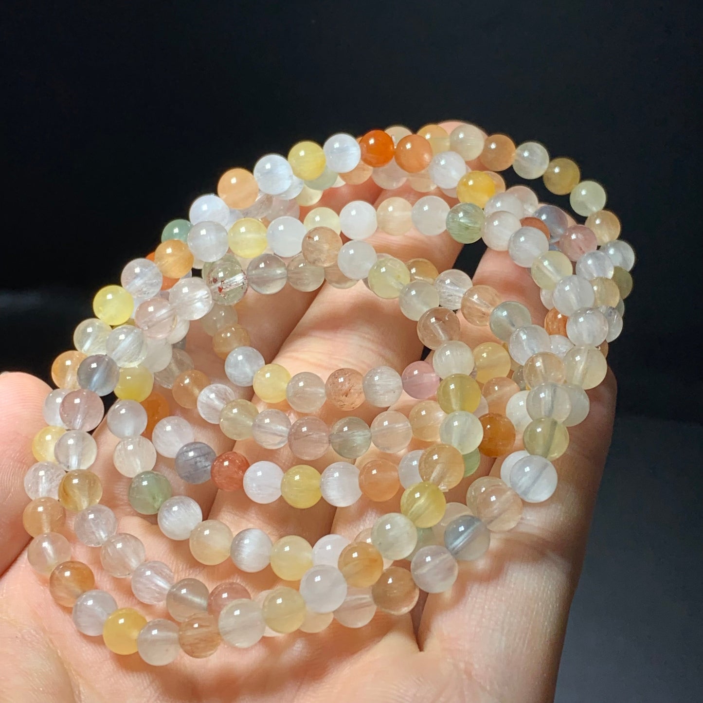 Rabbit hair crystal bracelet