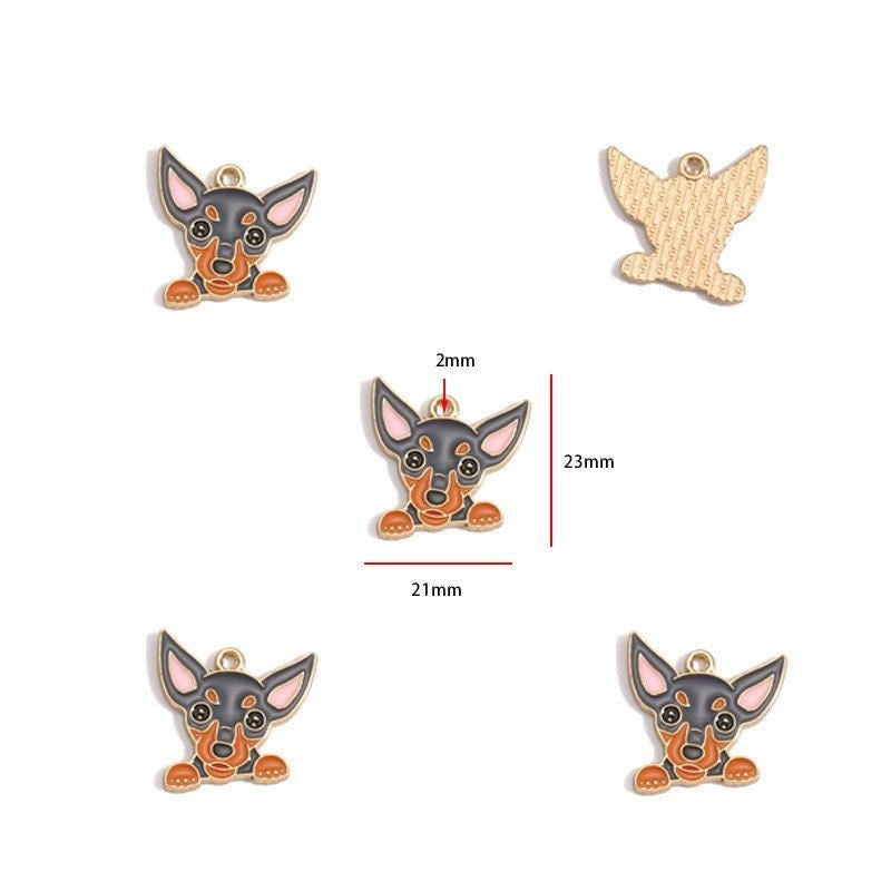 5PCS Colorful Poppy Collection Jewelry Making Findings Charm