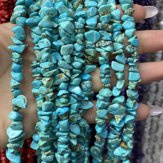 Freeform Chip Turquoise Beads