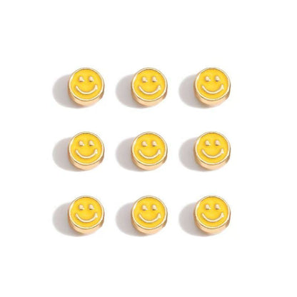 5PCS Colorful Happy Face Jewelry Making Findings Spacer