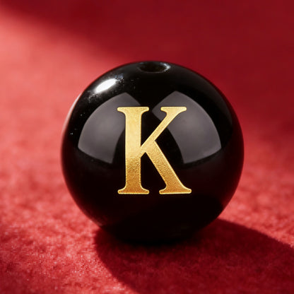 Natural Red Agate Beads - 26 Alphabet Loose Beads for Engraving Customization DIY