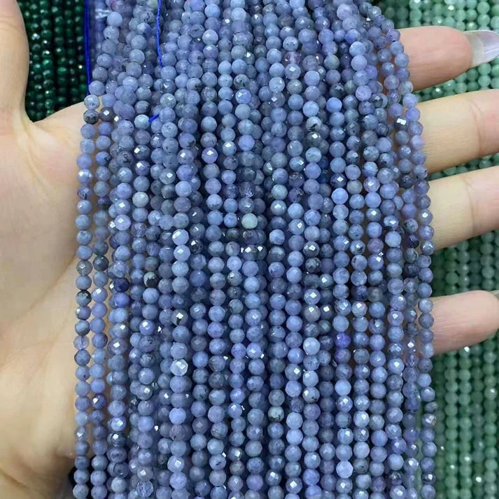 Tanzanite Tiny Faceted Round Beads 2mm 3mm 4mm