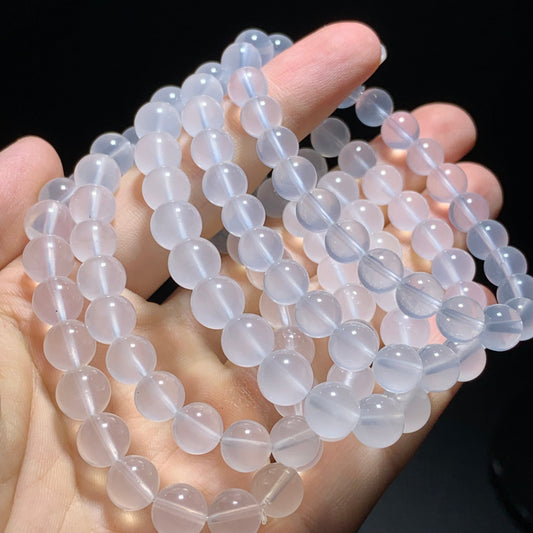 Natural milk quartz crystals bracelet