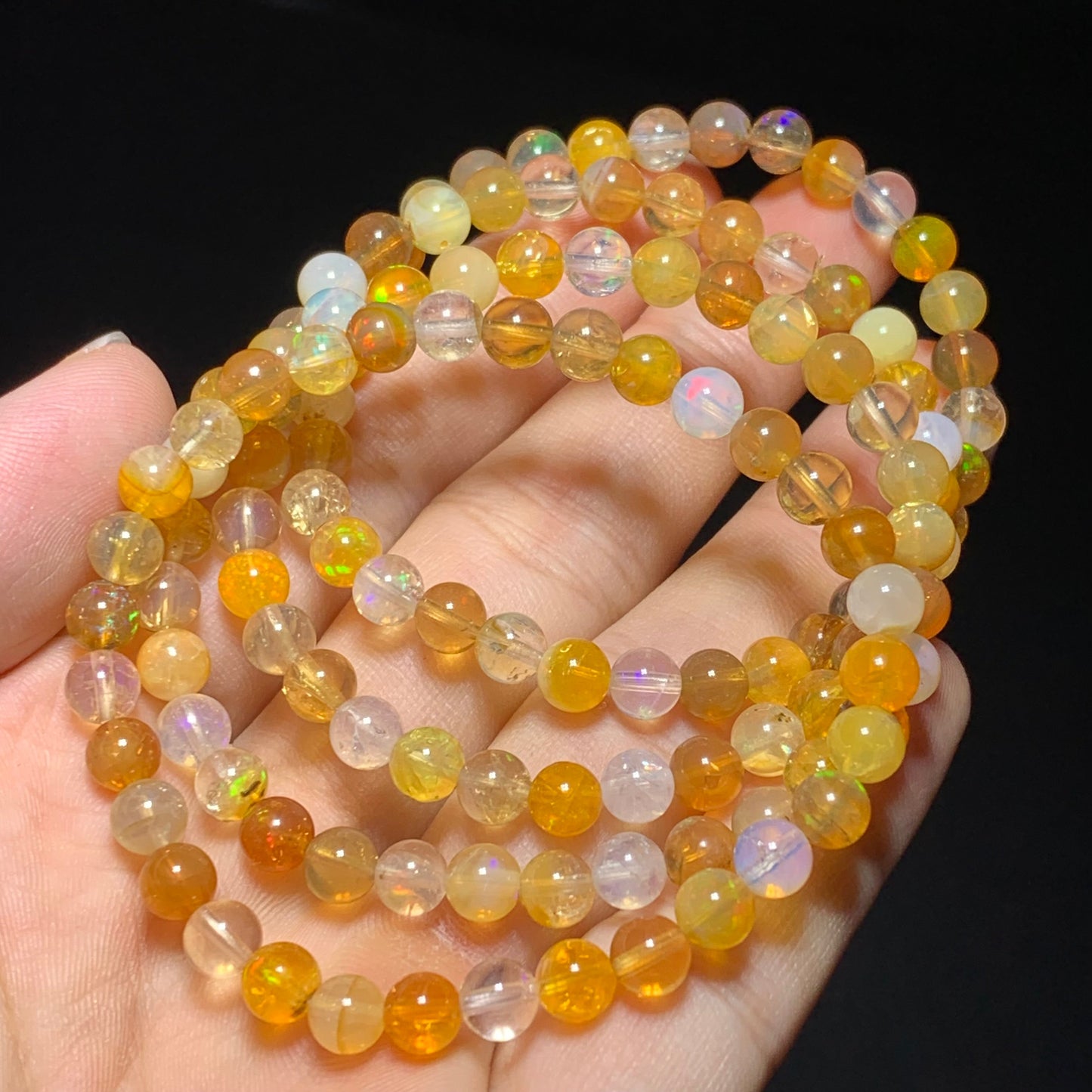 Wholesale yellow opal crystal bracelet