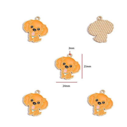 5PCS Colorful Poppy Collection Jewelry Making Findings Charm