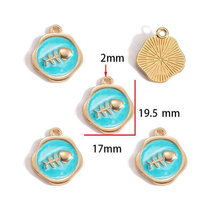 Assorted Ocean Design Charms for Jewelry Making