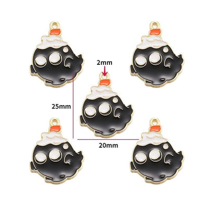 5PCS Halloween Style Theme Jewelry Making Findings Charm #3