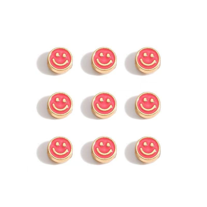 5PCS Colorful Happy Face Jewelry Making Findings Spacer