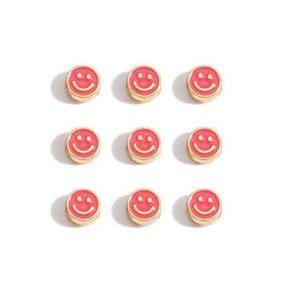 5PCS Colorful Happy Face Jewelry Making Findings Spacer