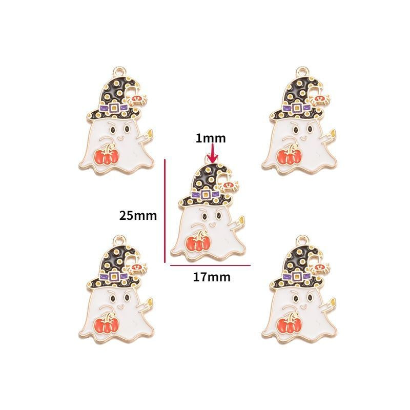 5PCS Halloween Style Theme Jewelry Making Findings Charm #1
