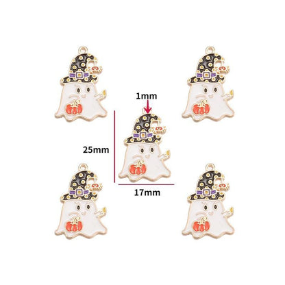 5PCS Halloween Style Theme Jewelry Making Findings Charm #1
