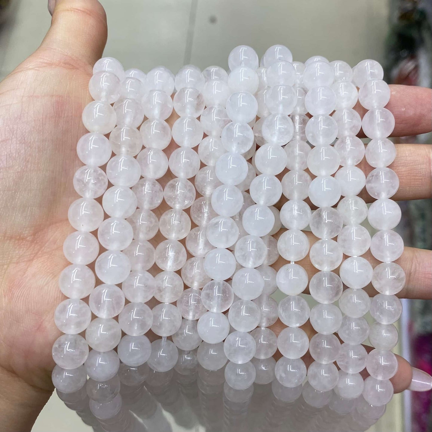 Round Smooth Beads Crystal/Quartz/Jasper/Agate 4mm 6mm 8mm 10mm