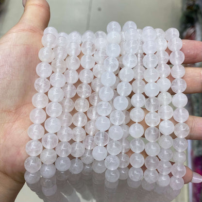 Round Smooth Beads Crystal/Quartz/Jasper/Agate 4mm 6mm 8mm 10mm