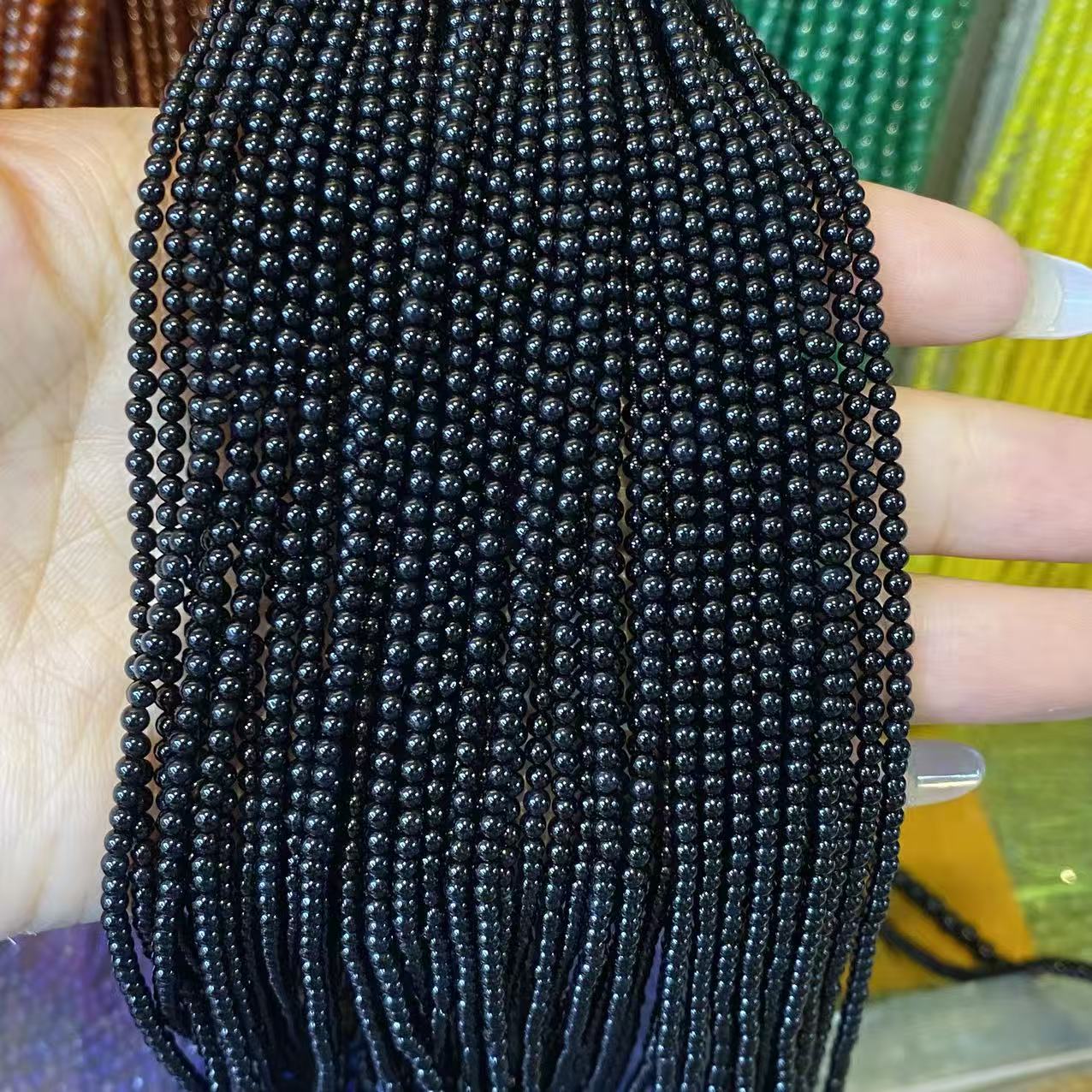 Round Black Onyx Beads