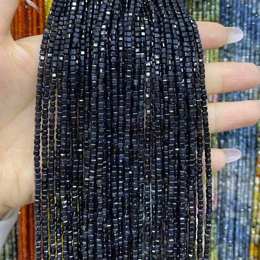 Cube Shape Black Onyx Beads