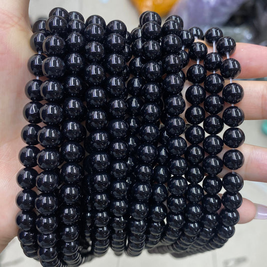 Round Black Onyx Beads