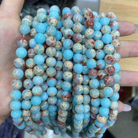 Round Smooth Jasper Beads 4mm 6mm 8mm 10mm