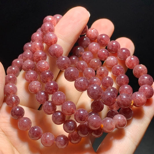 Wholesale strawberry quartz crystal bracelets