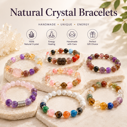 Handmade Designer Healing Crystal Bracelet Mutiple Styles