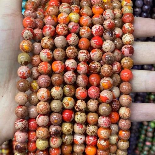 Color #14 Sea Sediment Japser Beads 4mm/6mm/8mm/10mm