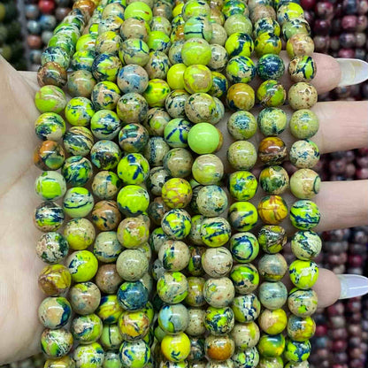 Sea Sediment Japser Beads 4mm/6mm/8mm/10mm Round Smooth Beads