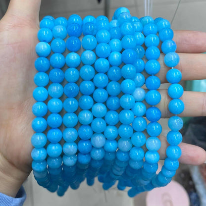 $1.99-8mm Color Jade Beads Round Smooth/Faceted Beads