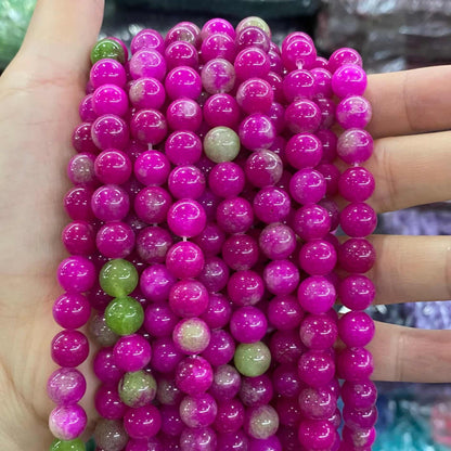 $1.99-8mm Color Jade Beads Round Smooth/Faceted Beads