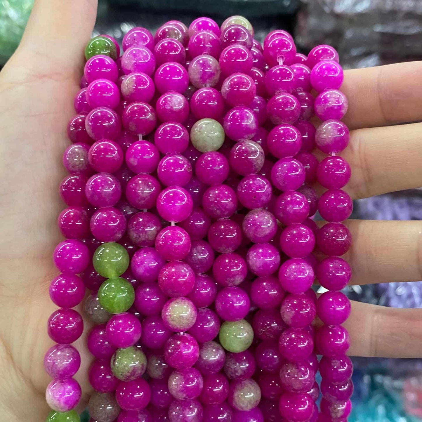 Color Jade Beads Round Smooth/Faceted Beads 6mm/8mm/10mm