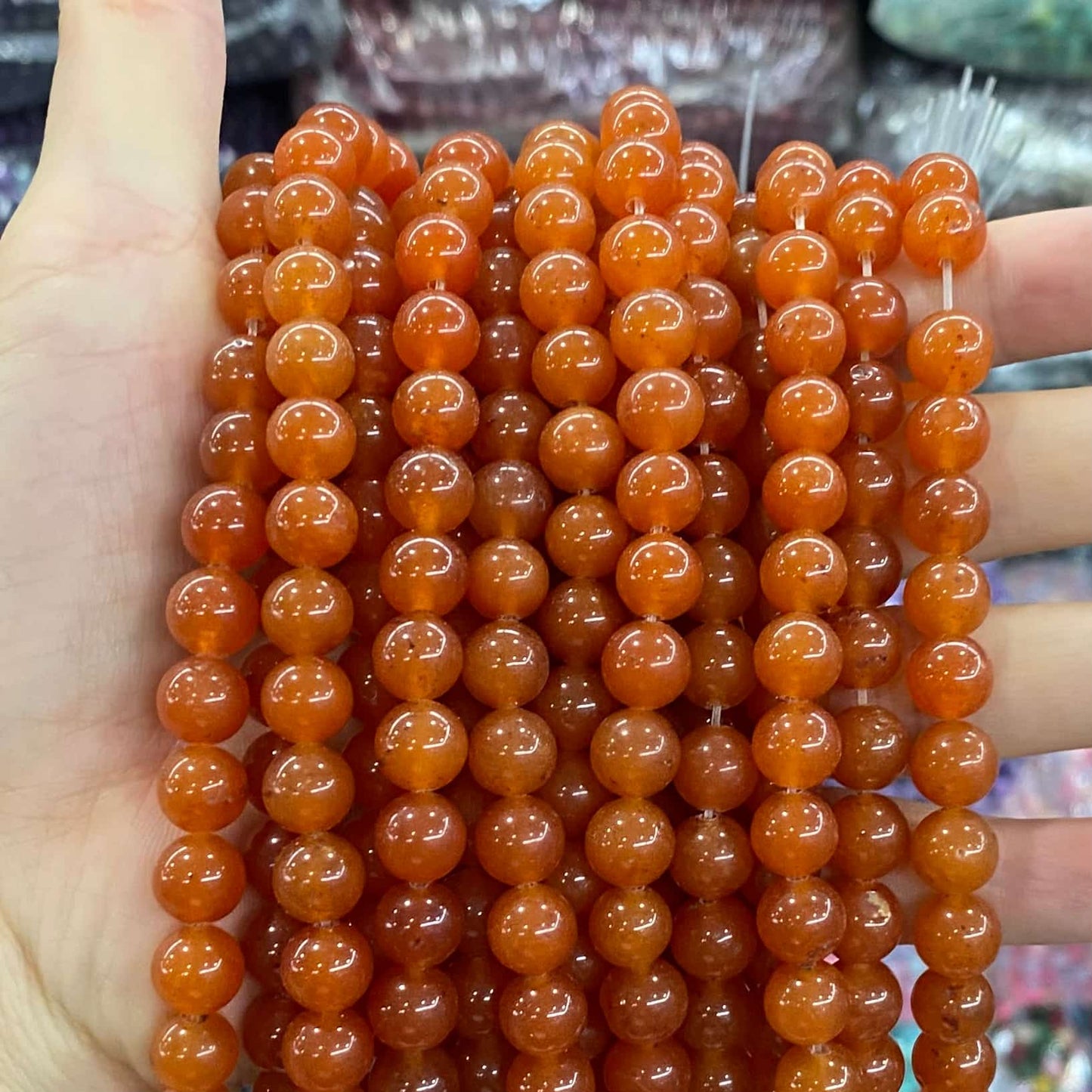 $1.99-8mm Color Jade Beads Round Smooth/Faceted Beads