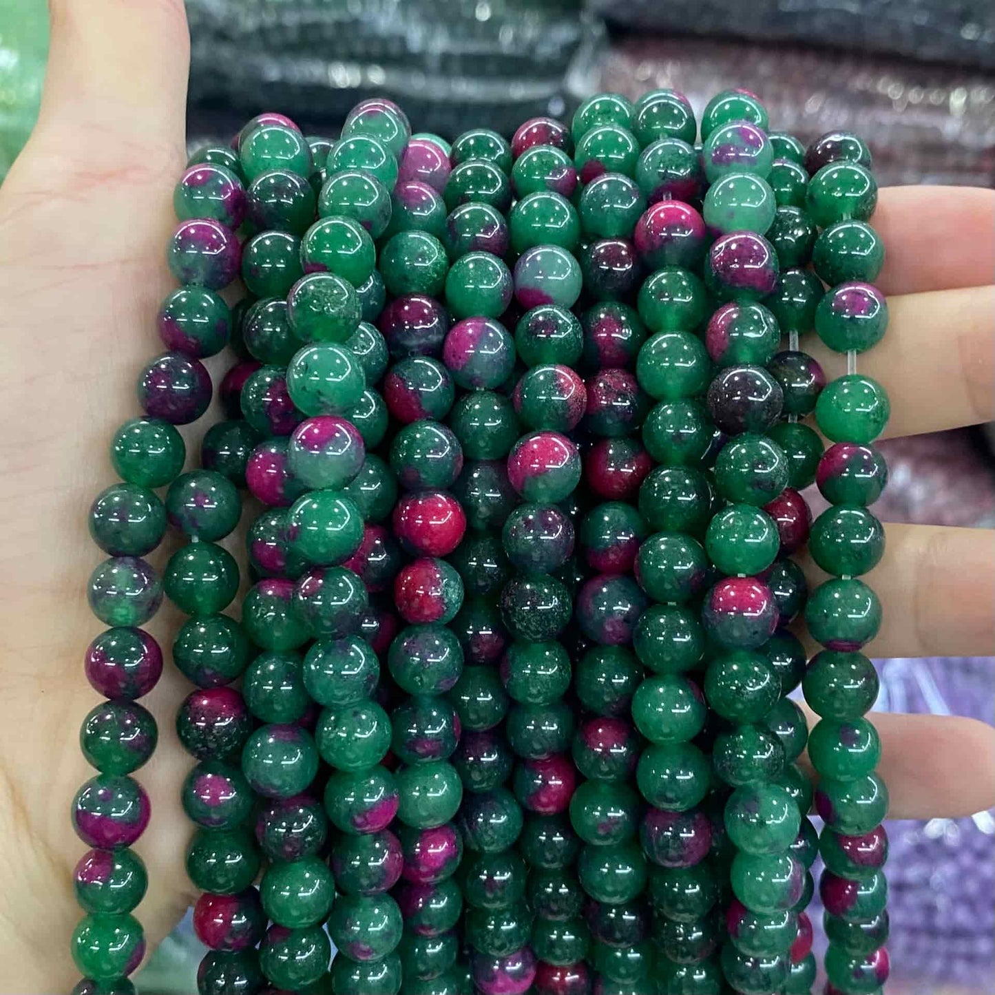 Color Jade Beads Round Smooth/Faceted Beads 6mm/8mm/10mm