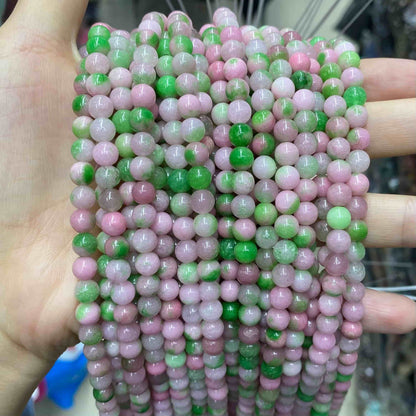 $1.99-8mm Color Jade Beads Round Smooth/Faceted Beads