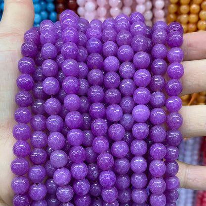 $1.99-8mm Color Jade Beads Round Smooth/Faceted Beads