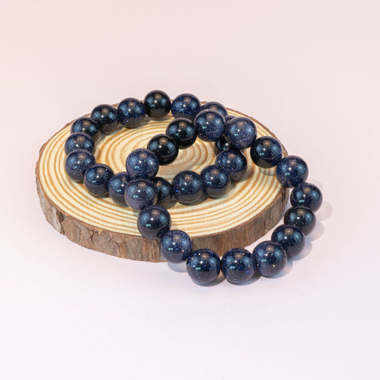 8mm/12mm Natural Blue Sand Stone Bracelet Wholesale
